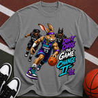 Basketball Bunny Graphic T-Shirt — "Don’t Chase the Game, Change It"