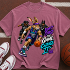 Basketball Bunny Graphic T-Shirt — "Don’t Chase the Game, Change It"