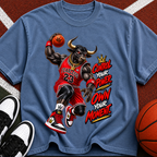 Bull Basketball Tee — "Own Your Moment" Motivational Graphic T-Shirt