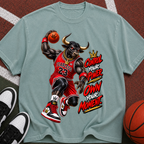 Bull Basketball Tee — "Own Your Moment" Motivational Graphic T-Shirt