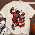 Bull Basketball Tee — "Own Your Moment" Motivational Graphic T-Shirt