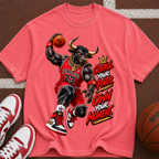 Bull Basketball Tee — "Own Your Moment" Motivational Graphic T-Shirt