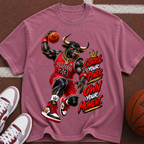 Bull Basketball Tee — "Own Your Moment" Motivational Graphic T-Shirt