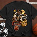 Vintage Owl Basketball T‑Shirt — “Quiet Minds Make Great Moves”