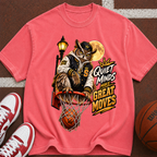 Vintage Owl Basketball T‑Shirt — “Quiet Minds Make Great Moves”