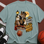 Vintage Owl Basketball T‑Shirt — “Quiet Minds Make Great Moves”