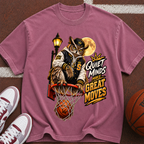 Vintage Owl Basketball T‑Shirt — “Quiet Minds Make Great Moves”