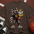 Talk Trash Raccoon Basketball T-Shirt
