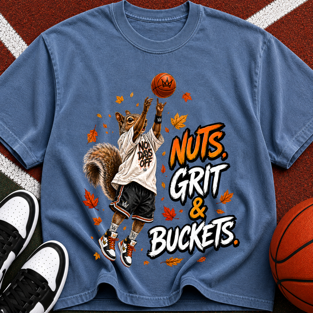 Nuts, Grit & Buckets Basketball Graphic Tee