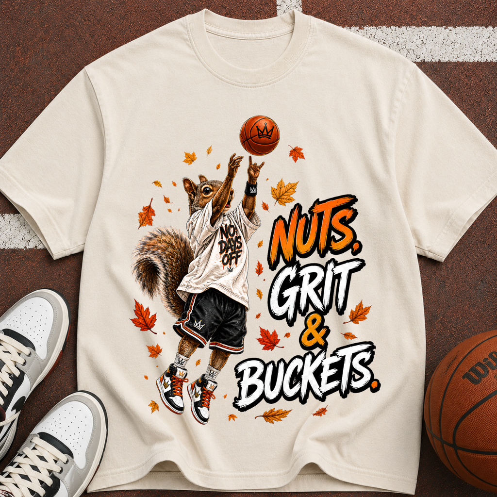 Nuts, Grit & Buckets Basketball Graphic Tee