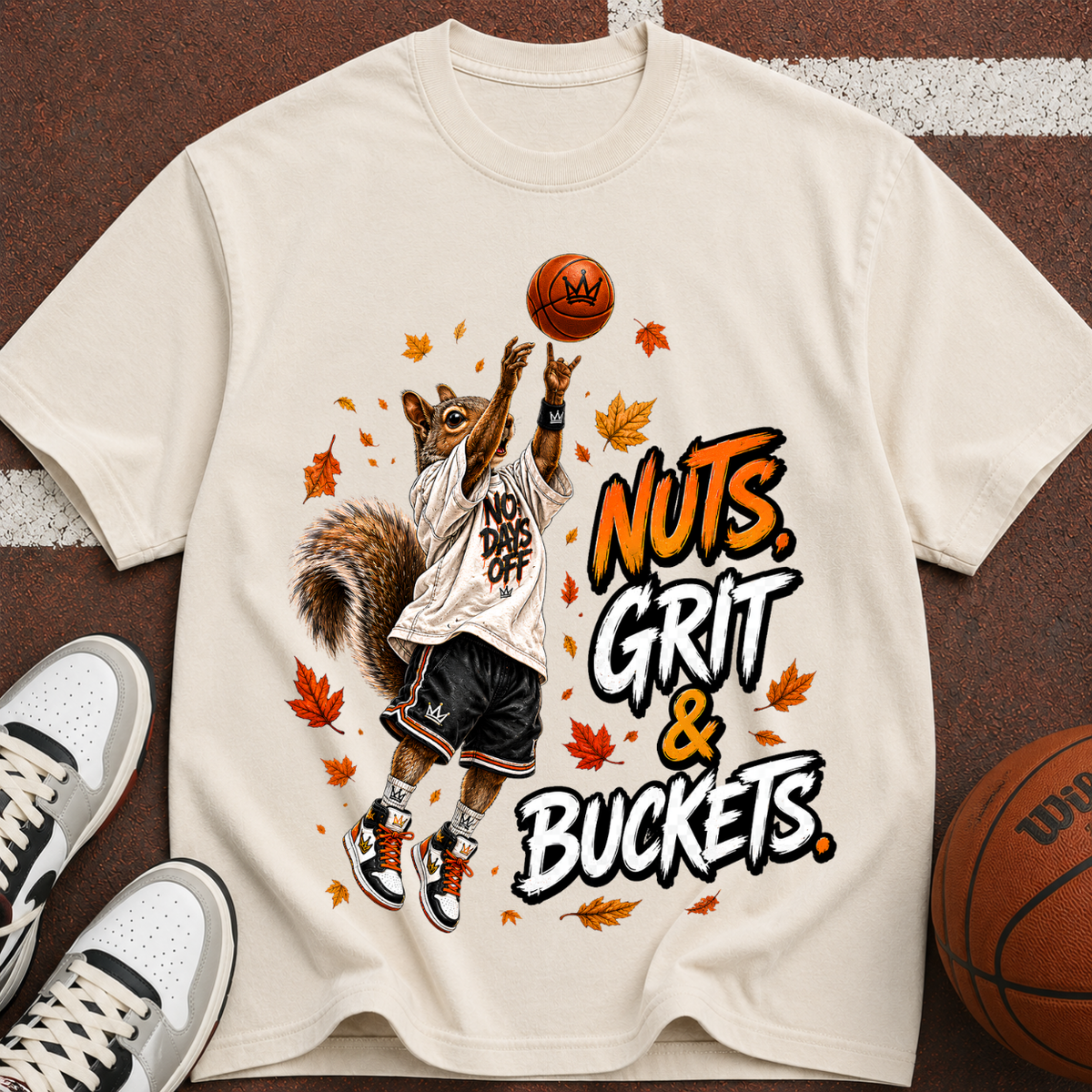 Nuts, Grit & Buckets Basketball Graphic Tee
