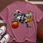 Hustle & Heart Basketball Raccoon T-Shirt