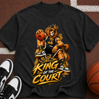 King of the Court Basketball T-Shirt — Lion Basketball Graphic
