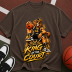 King of the Court Basketball T-Shirt — Lion Basketball Graphic