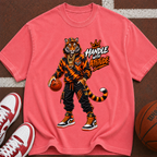 Tiger Basketball T-Shirt — “Handle With Attitude” Graphic Tee