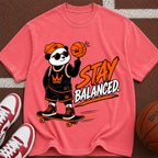 Stay Balanced Panda Skateboard T-Shirt