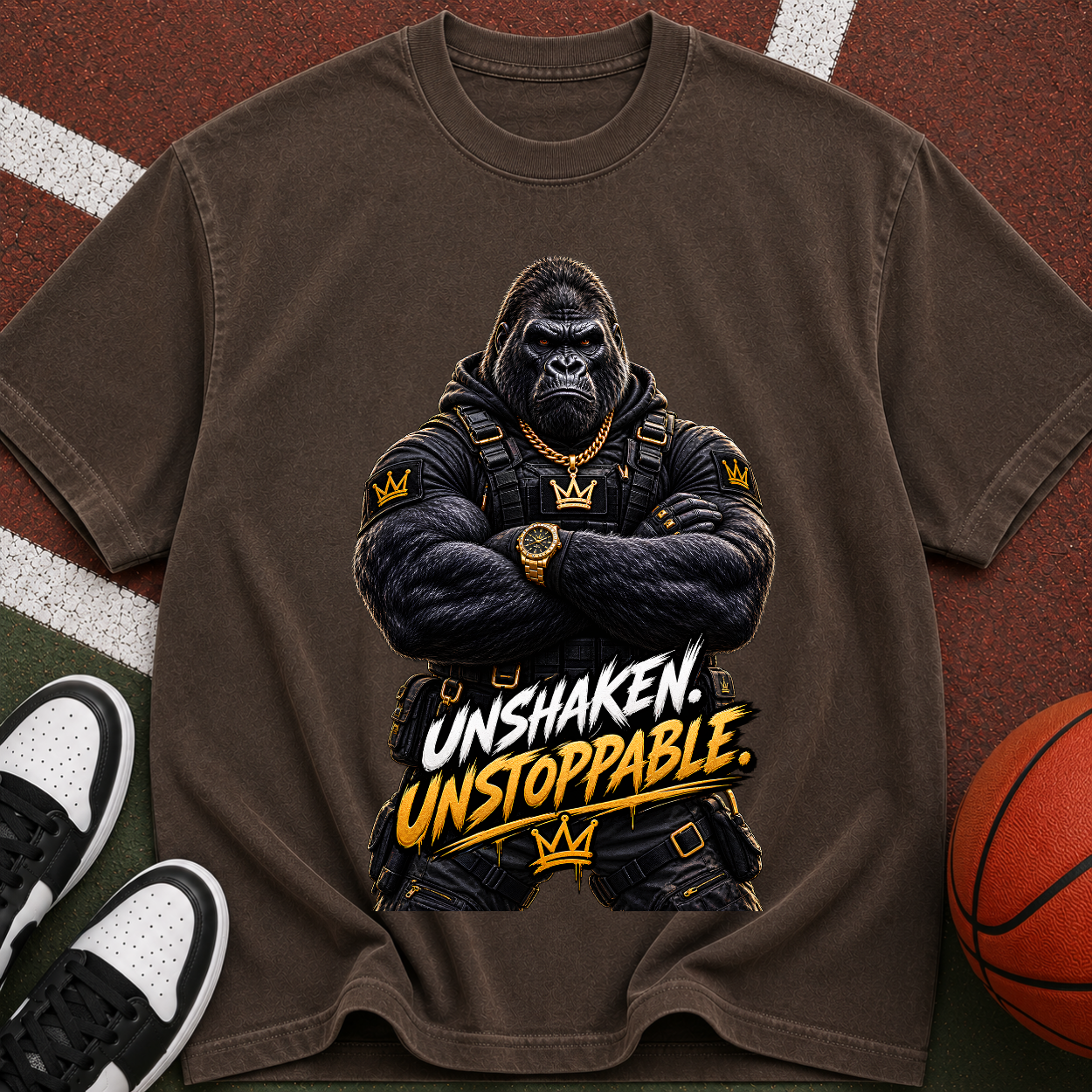 Gorilla 'Unshaken Unstoppable' Graphic T-Shirt