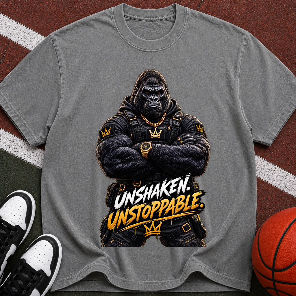 Gorilla 'Unshaken Unstoppable' Graphic T-Shirt