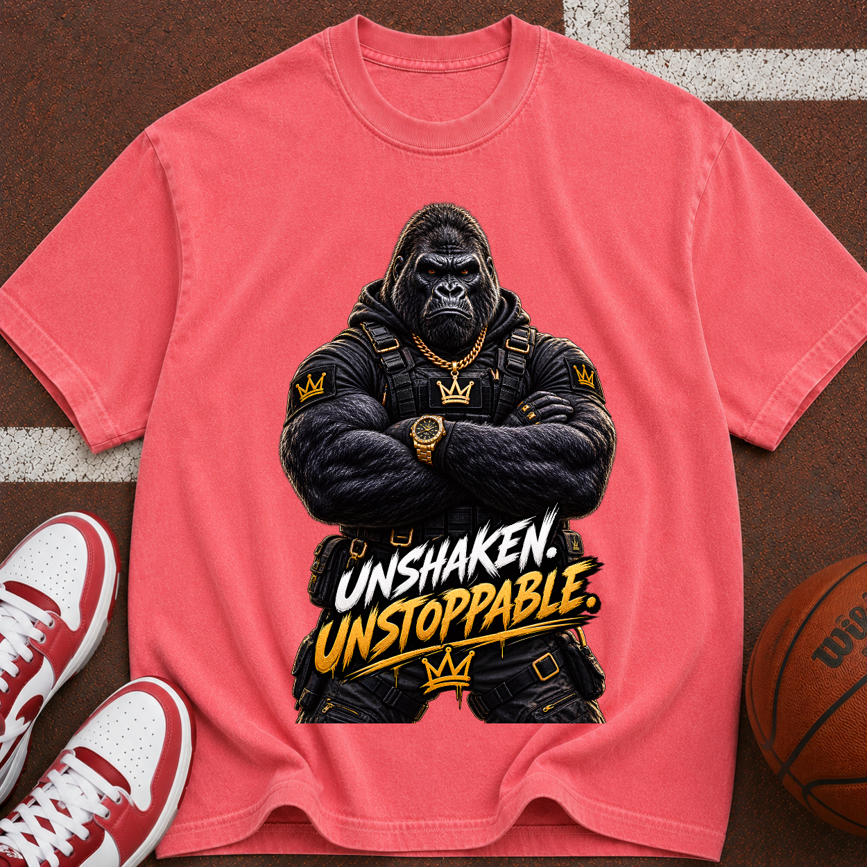 Gorilla 'Unshaken Unstoppable' Graphic T-Shirt