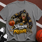 Strength Under Pressure Basketball T-Shirt — Dino Hoop Graphic Tee
