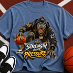Strength Under Pressure Basketball T-Shirt — Dino Hoop Graphic Tee