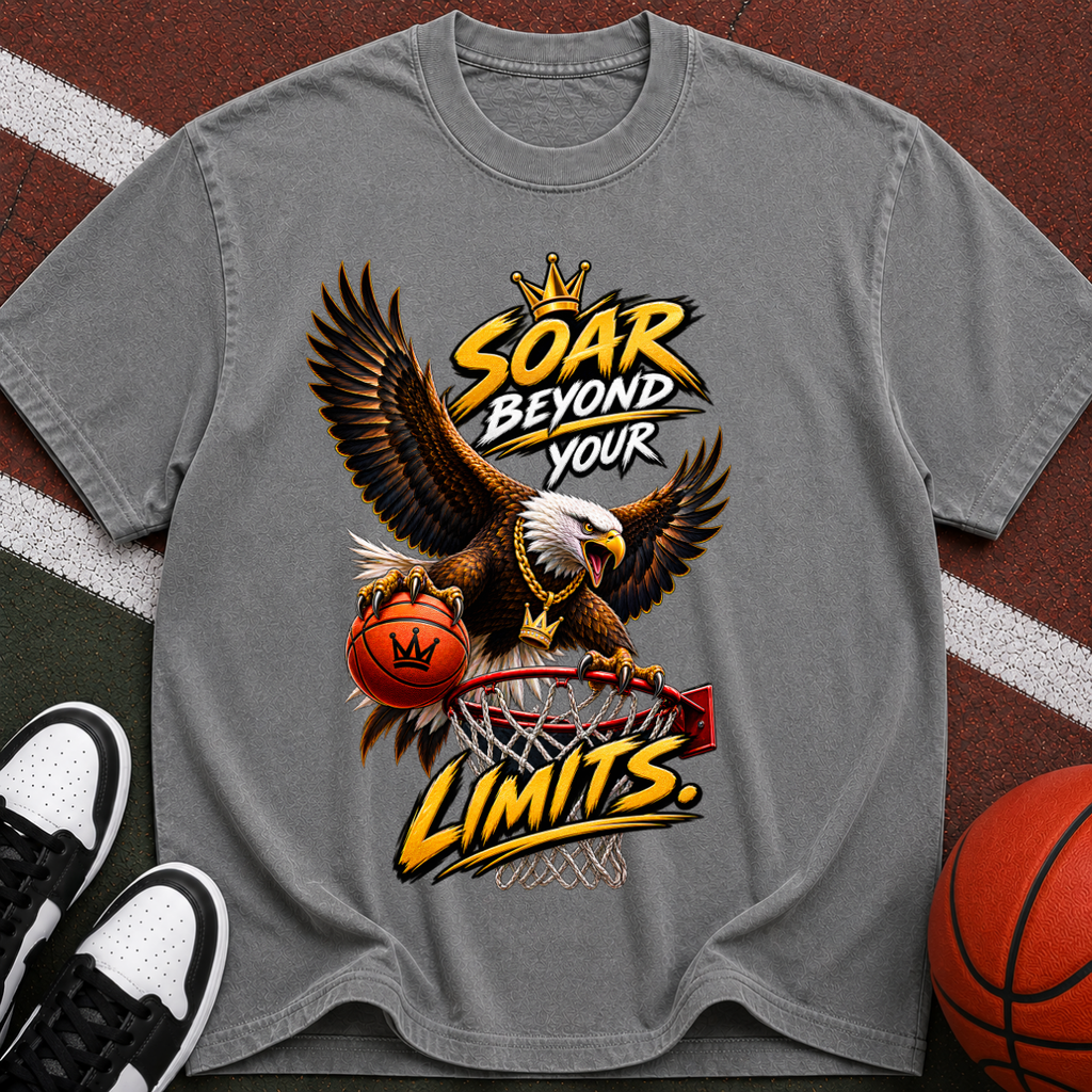Eagle Basketball T-Shirt — "Soar Beyond Your Limits" Motivational Tee