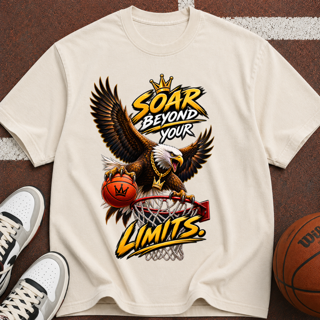 Eagle Basketball T-Shirt — "Soar Beyond Your Limits" Motivational Tee