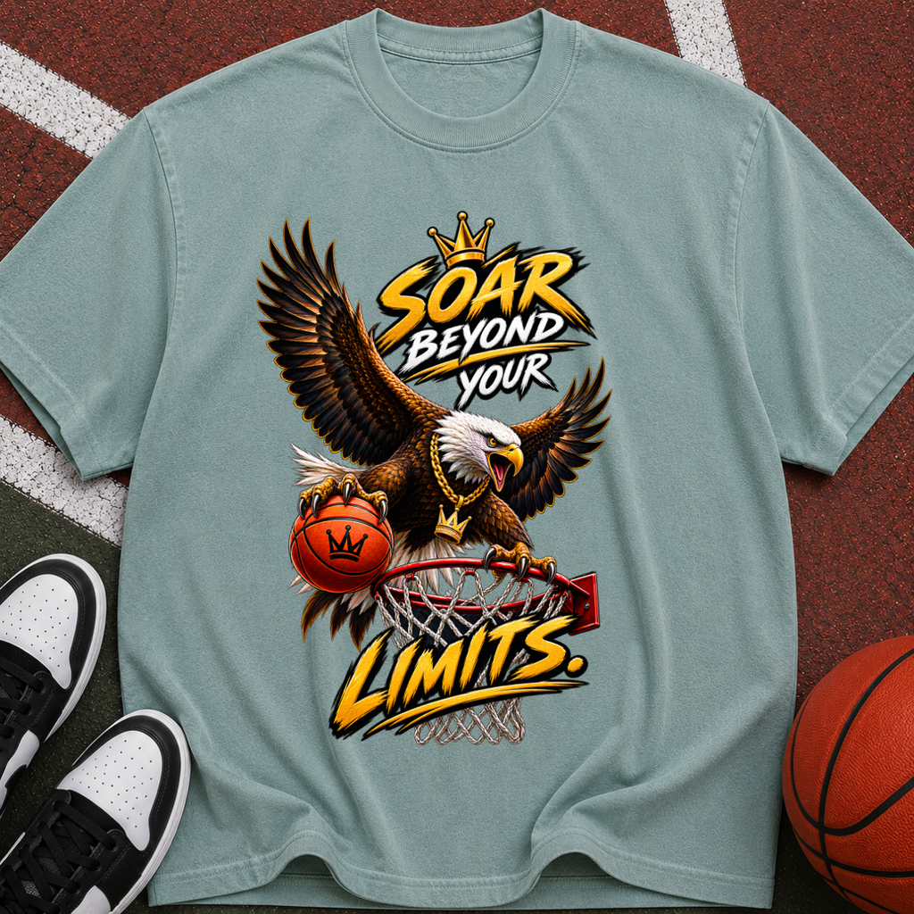 Eagle Basketball T-Shirt — "Soar Beyond Your Limits" Motivational Tee