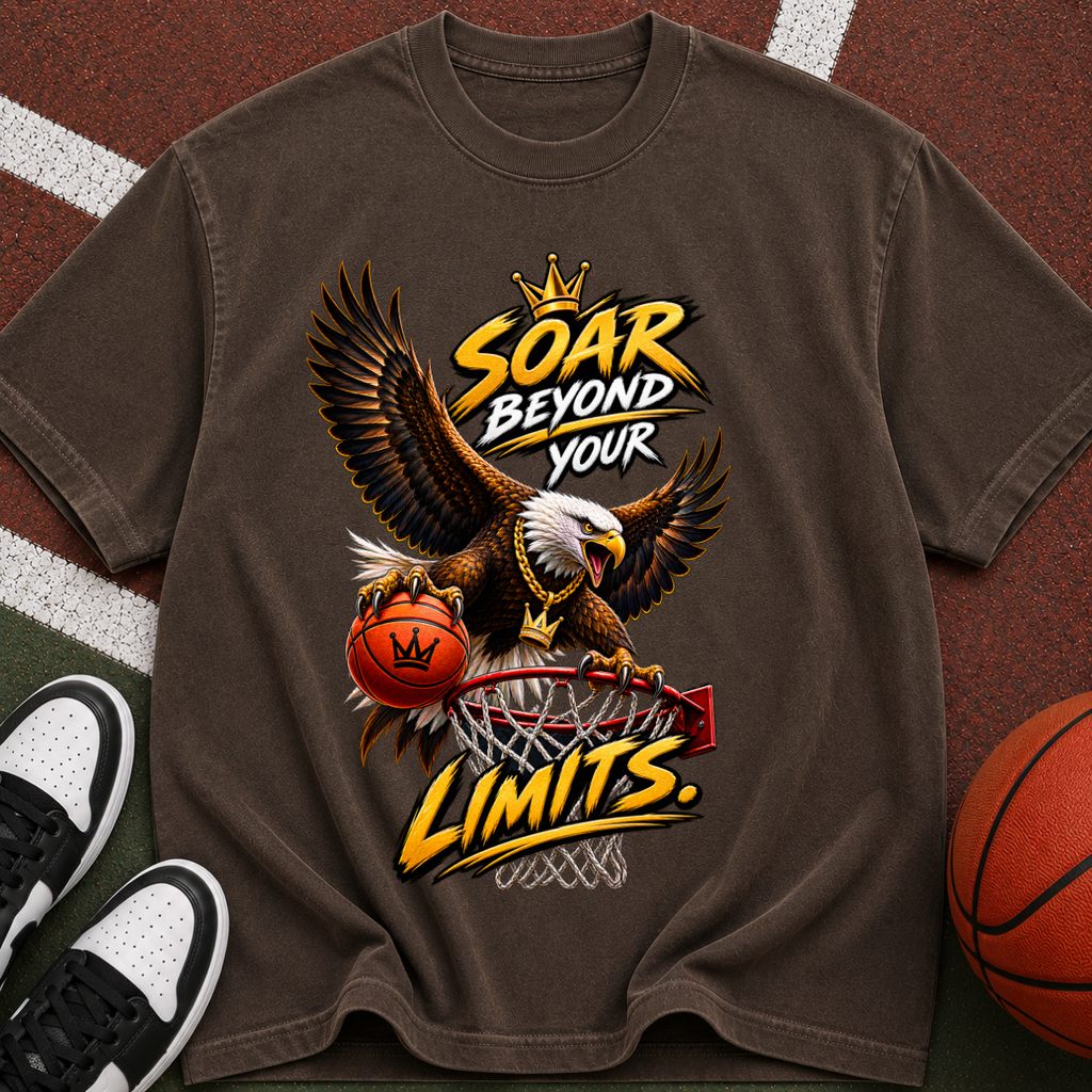 Eagle Basketball T-Shirt — "Soar Beyond Your Limits" Motivational Tee