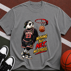 Panda 23 Basketball T-Shirt — “Nothing But Net, No Stress” Vintage Graphic Tee