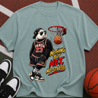 Panda 23 Basketball T-Shirt — “Nothing But Net, No Stress” Vintage Graphic Tee
