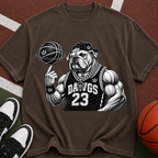 Bulldog Basketball Tee — "Dawgs 23" Vintage Crewneck T-Shirt