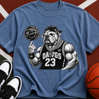 Bulldog Basketball Tee — "Dawgs 23" Vintage Crewneck T-Shirt