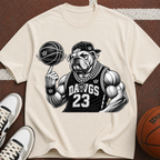 Bulldog Basketball Tee — "Dawgs 23" Vintage Crewneck T-Shirt