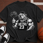 Bulldog Basketball Tee — "Dawgs 23" Vintage Crewneck T-Shirt