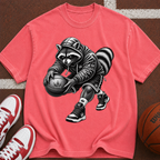 Raccoon Basketball Player Tee — Vintage-Style Sports Graphic T-Shirt