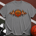 Sun Aztec Tribal T-Shirt — Vintage Orange Graphic Tee
