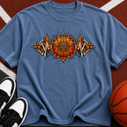 Sun Aztec Tribal T-Shirt — Vintage Orange Graphic Tee