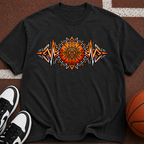 Sun Aztec Tribal T-Shirt — Vintage Orange Graphic Tee