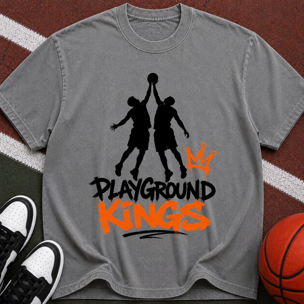 Playground Kings Basketball T-Shirt — Retro Streetball Graphic Tee