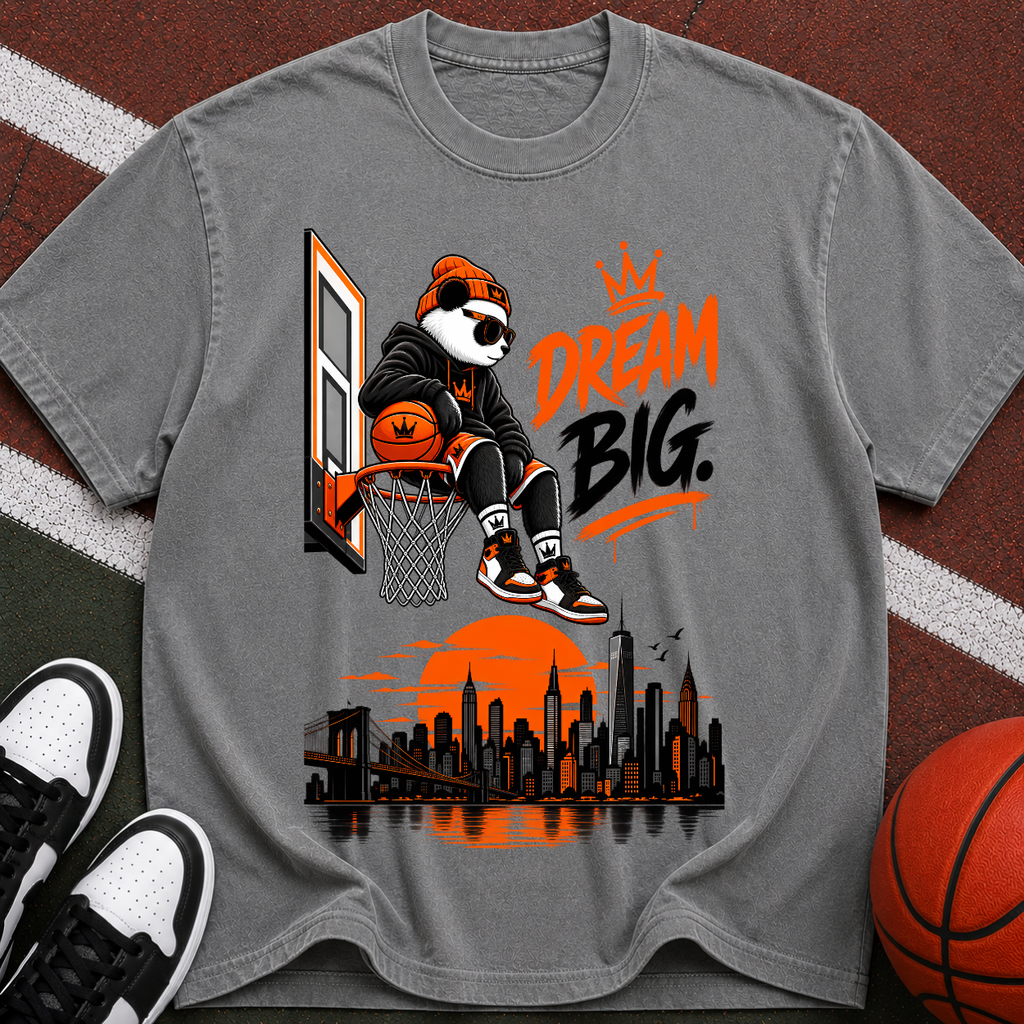 Dream Big Basketball Panda T-Shirt