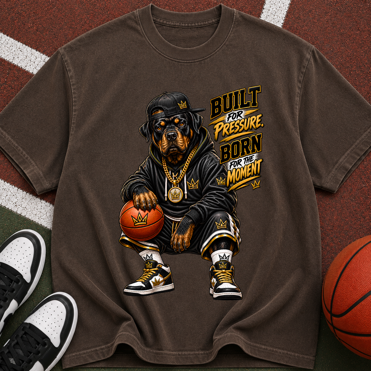 Basketball Graphic T-Shirt — "Built to Be Legendary" Streetwear Tee