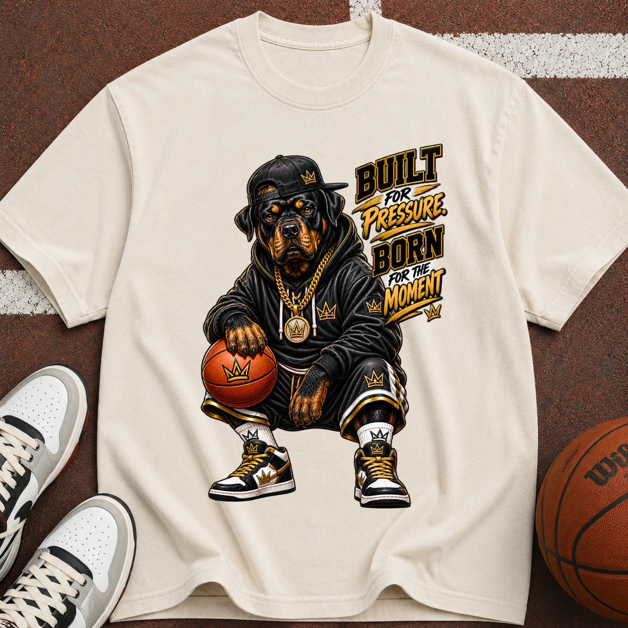 Basketball Graphic T-Shirt — "Built to Be Legendary" Streetwear Tee