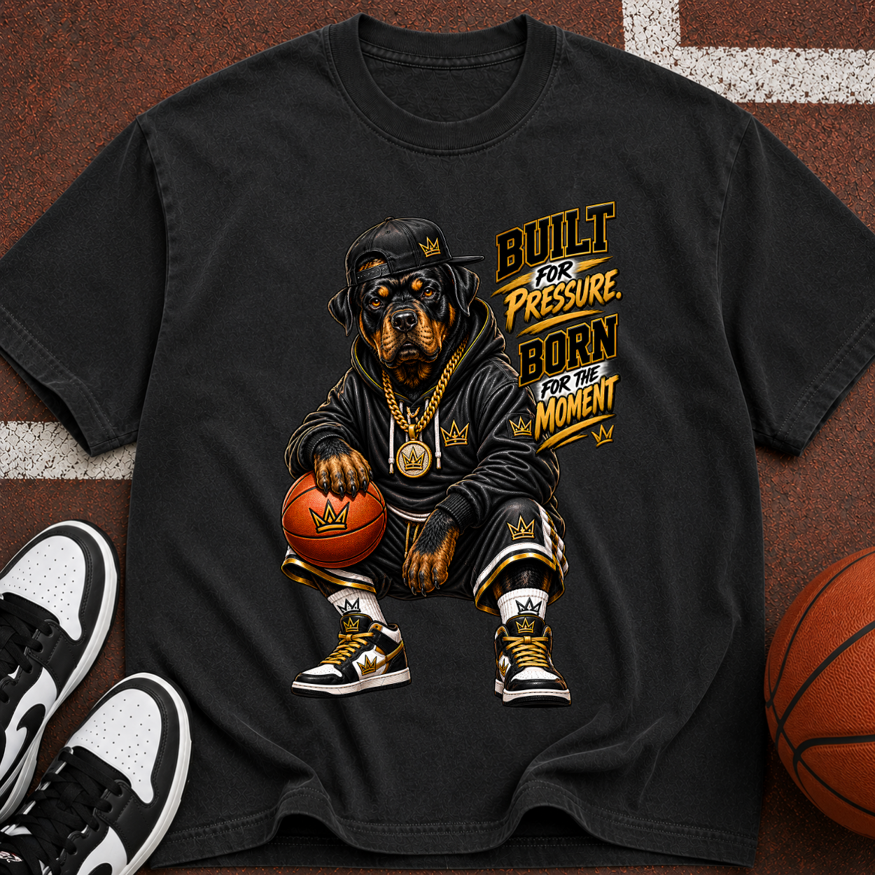 Basketball Graphic T-Shirt — "Built to Be Legendary" Streetwear Tee
