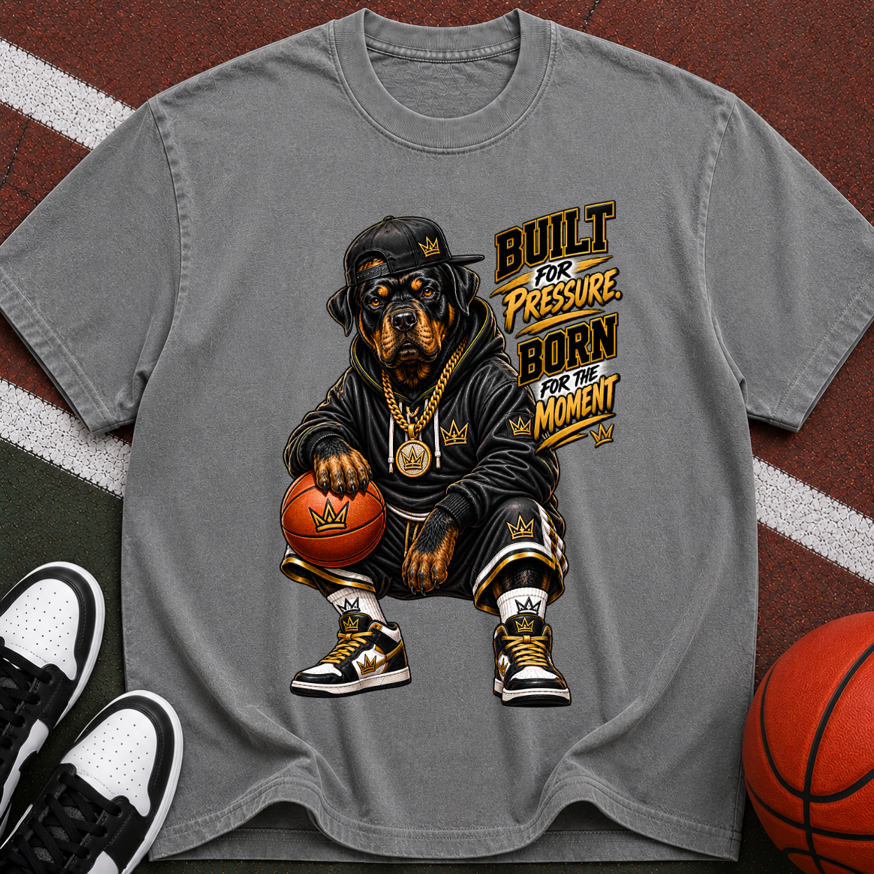 Basketball Graphic T-Shirt — "Built to Be Legendary" Streetwear Tee