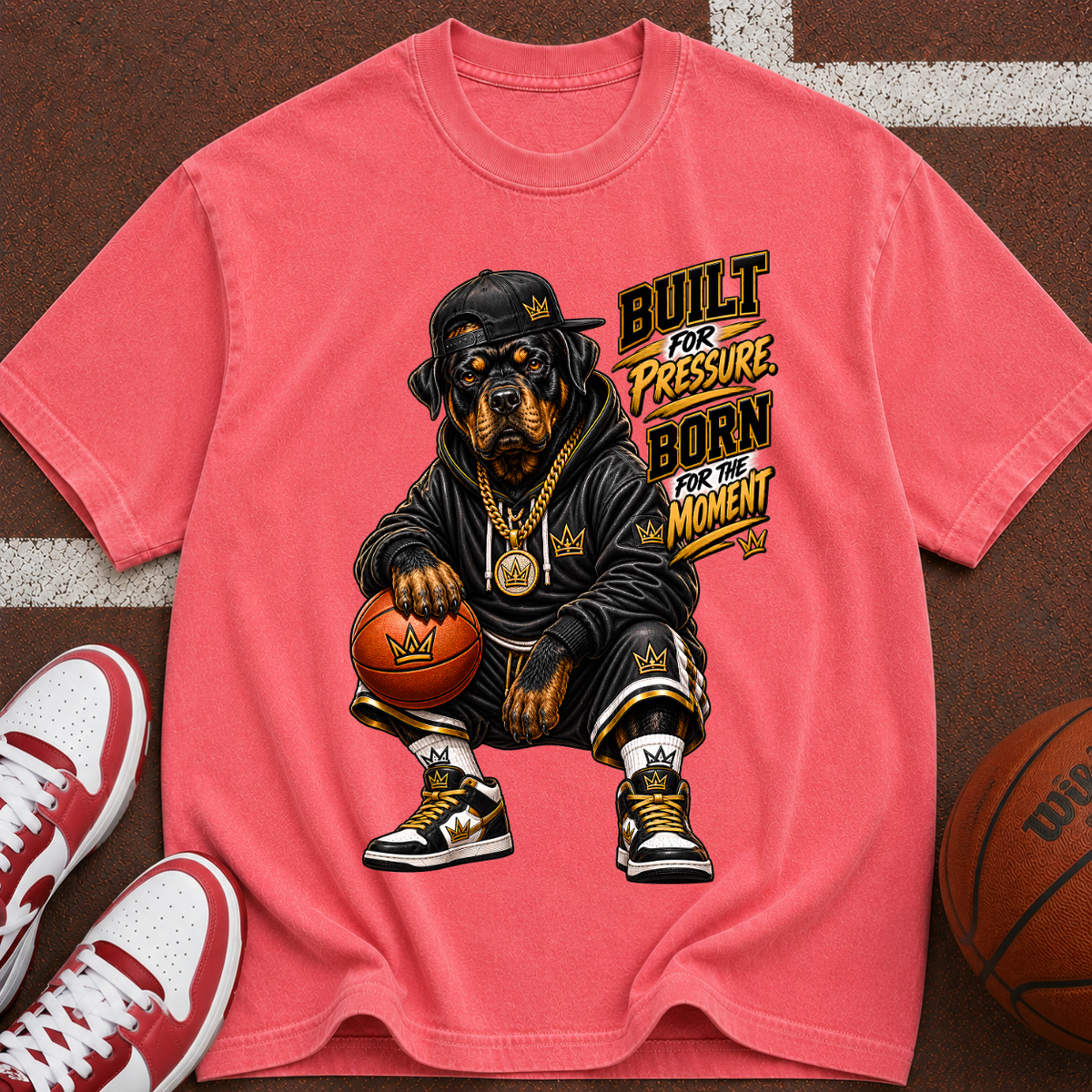 Basketball Graphic T-Shirt — "Built to Be Legendary" Streetwear Tee