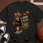 Basketball Tiger Graphic T-Shirt — "Passion Wins the Play" Vintage Streetwear