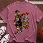 Basketball Tiger Graphic T-Shirt — "Passion Wins the Play" Vintage Streetwear