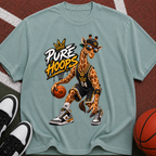 Giraffe Basketball Tee — "Pure Hoops" Graphic T-Shirt