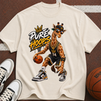 Giraffe Basketball Tee — "Pure Hoops" Graphic T-Shirt